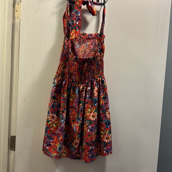 B.O.G Collective. Floral Tie Dress Women’s XS red with multi color flowers - Picture 9 of 11
